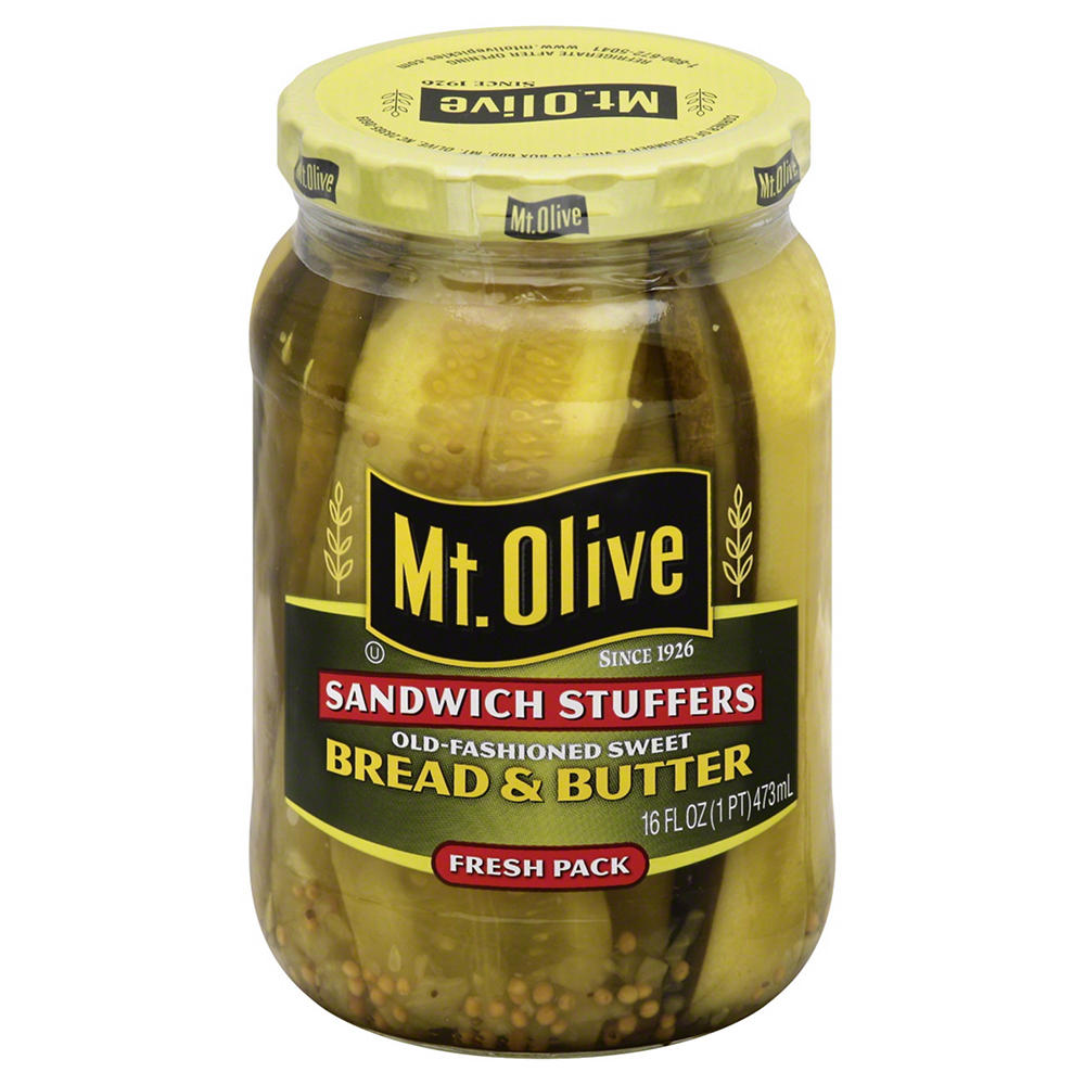Mt. Olive Old Fashioned Sweet Bread and Butter Sandwich Stuffers, 16 oz