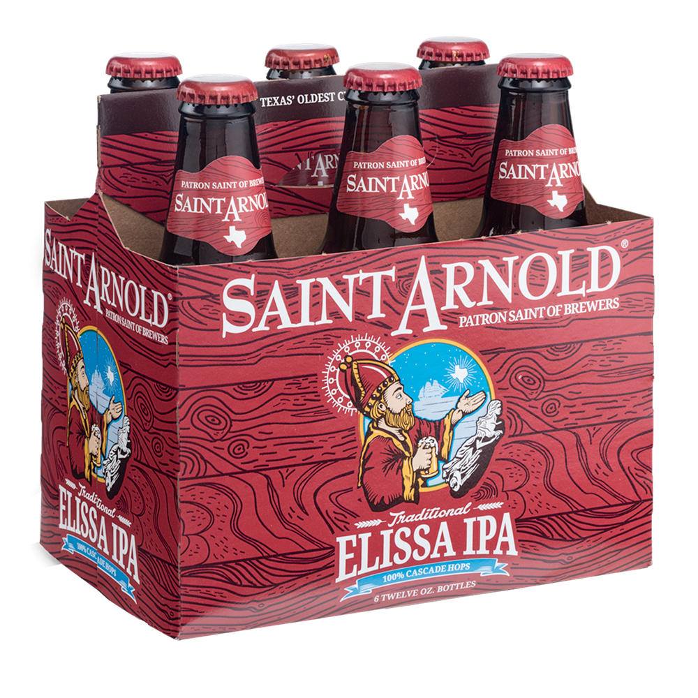 Saint Arnold Elissa Indian Pale Ale Craft Beer 6 pk Bottles, 12 oz