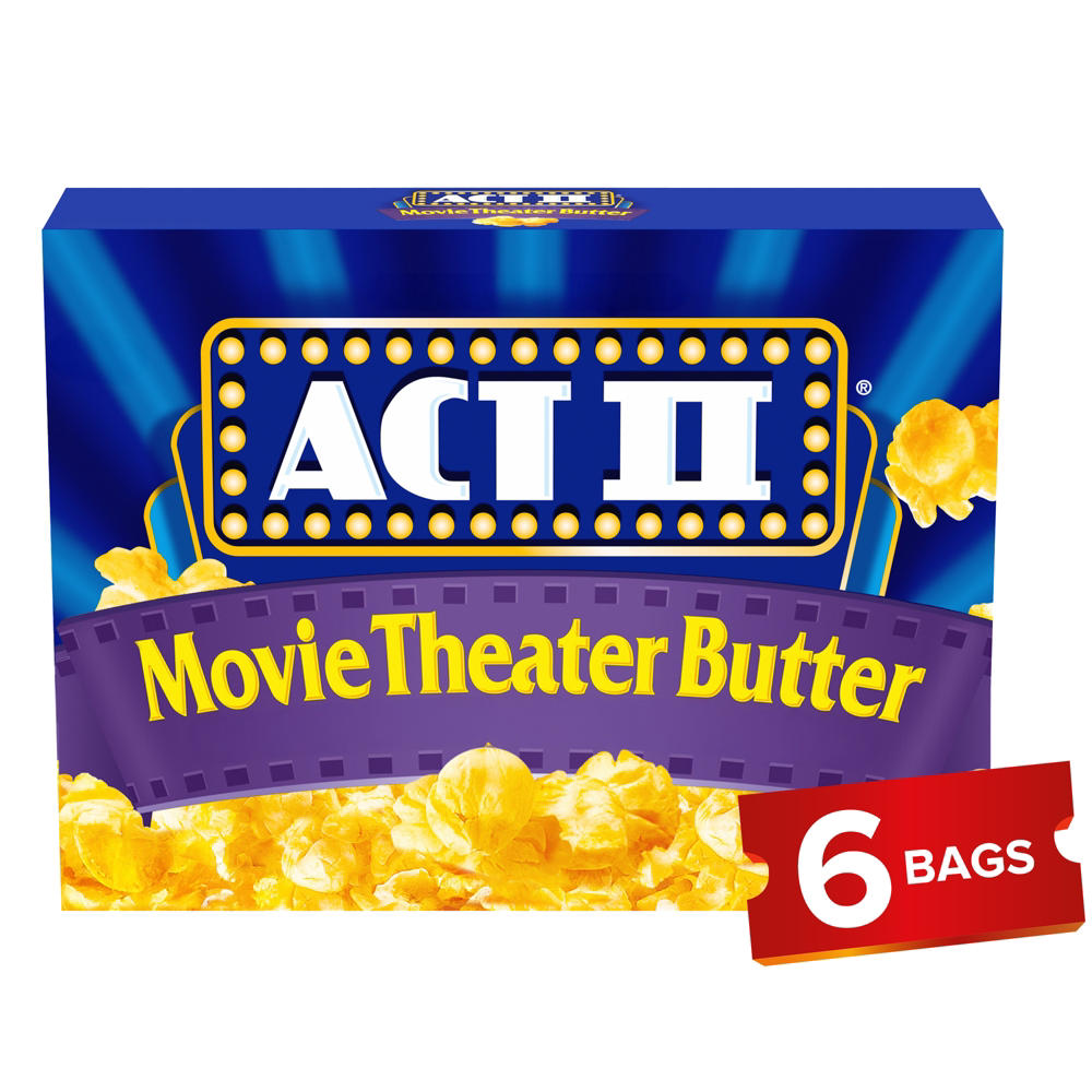 ACT II Movie Theater Butter Microwave Popcorn, 6 ct