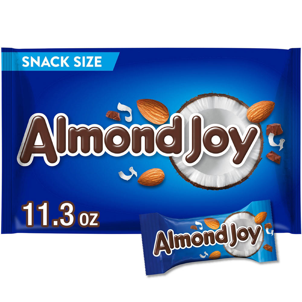 Almond Joy Coconut And Almond Chocolate Snack Size Halloween Candy Bag, 11.3 oz