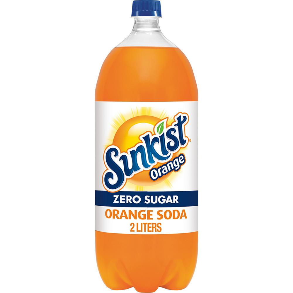 Sunkist Zero Sugar Orange Soda, 2 L