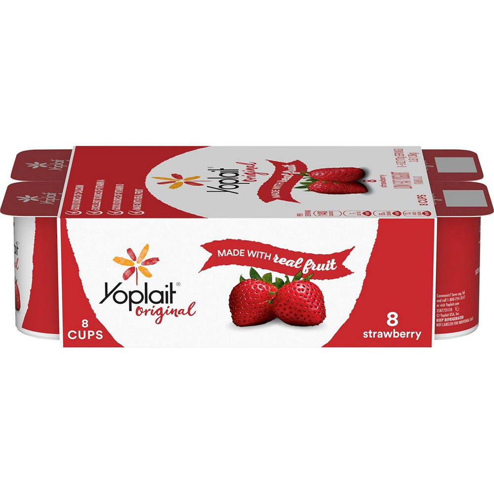 Yoplait Original Low-Fat Strawberry Yogurt, 8 ct
