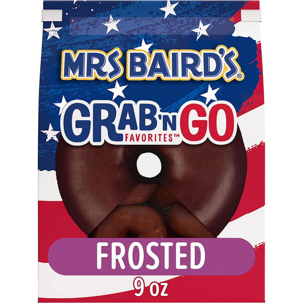 Mrs Baird's Grab 'n Go Favorites Chocolate Frosted Donuts, 9.5 oz