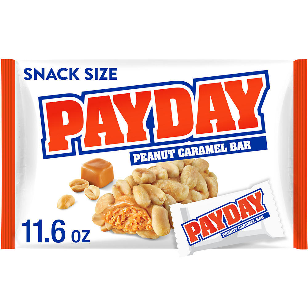 Payday Peanut Caramel Snack Size Candy, 11.6 oz