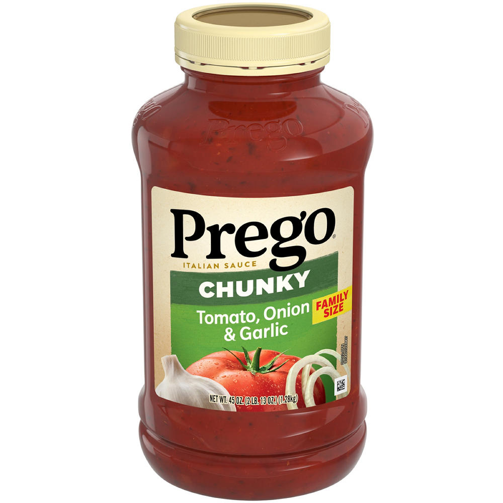 Prego Chunky Tomato, Onion & Garlic Pasta Sauce, 45 oz