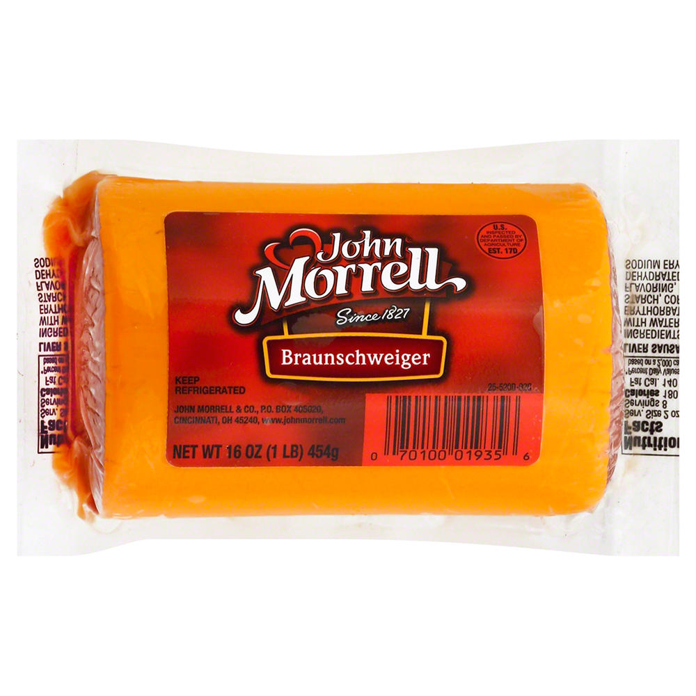 John Morrell Braunschweiger, 16 oz