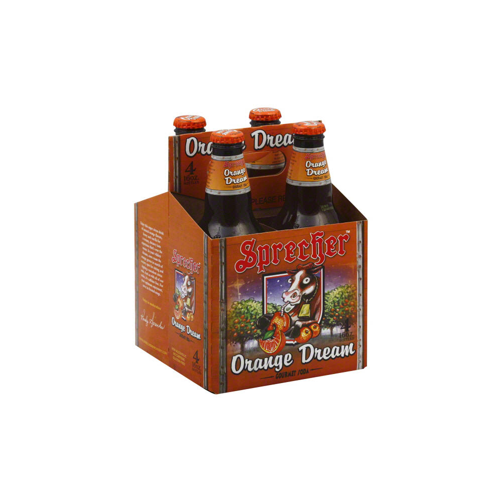 Sprecher Orange Dream Soda, 4 pk