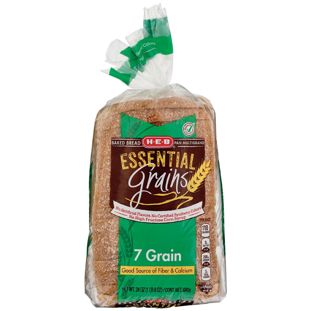 H-E-B Essential Grains 7 Grain Sliced Bread, 24 oz