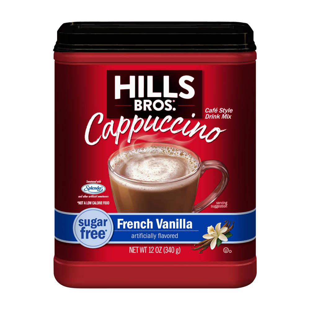 Hills Bros. Sugar Free French Vanilla Cappuccino Drink Mix, 12 oz