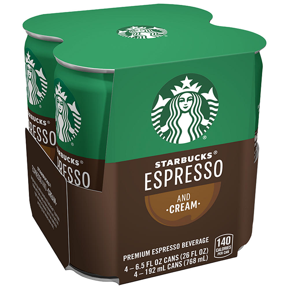 Starbucks Espresso and Cream 4 pk Cans, 6.5 oz