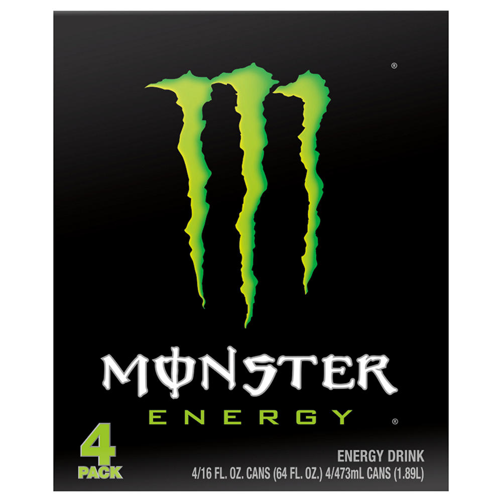 Monster Energy Green Original 4 pk Cans, 16 oz
