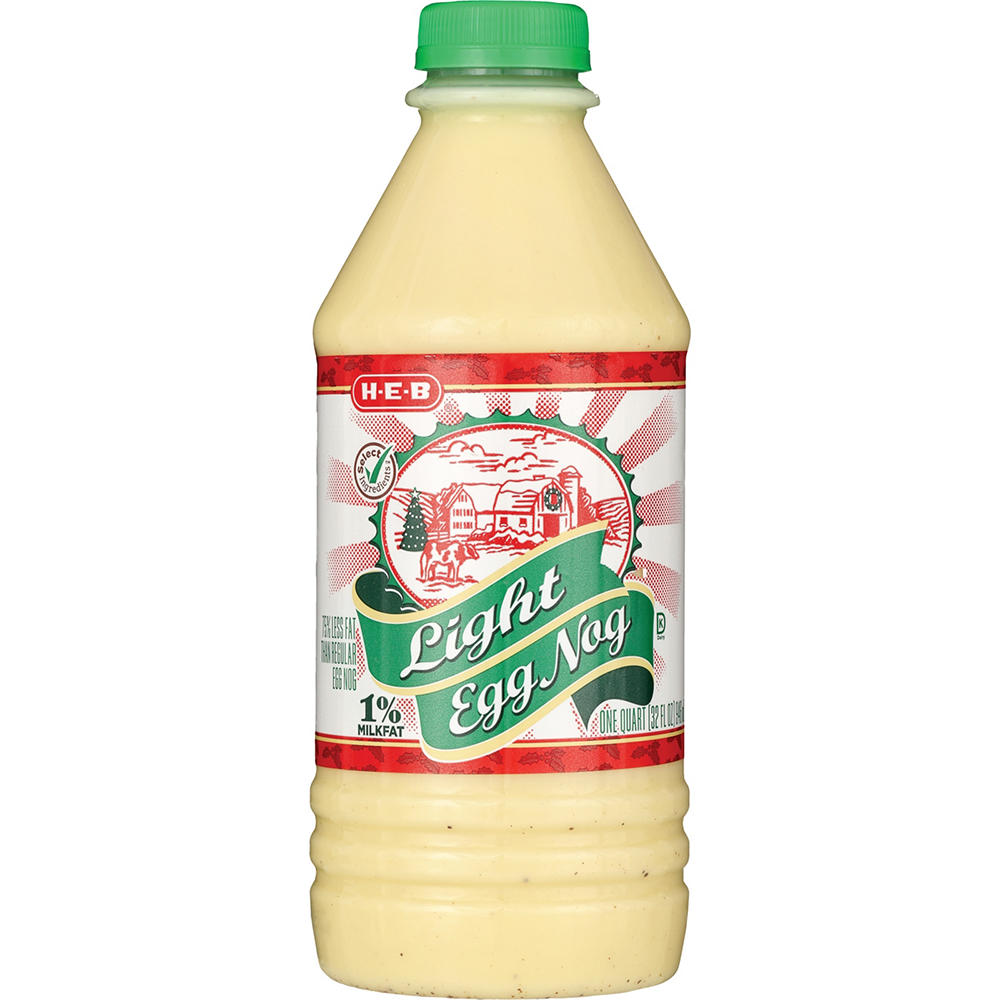 H-E-B Light Egg Nog, 32 oz