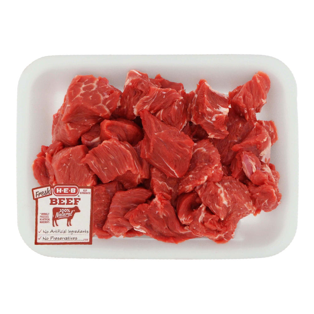 H-E-B Beef Chuck for Stew Meat, Avg. 1.295 lbs