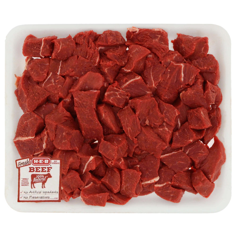 H-E-B Beef Sirloin for Stew Value Pack, Avg. 2.25 lbs