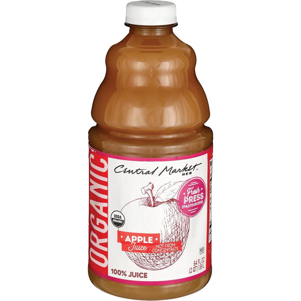 Central Market Organic 100% Fresh Pressed Apple Juice, 64 oz