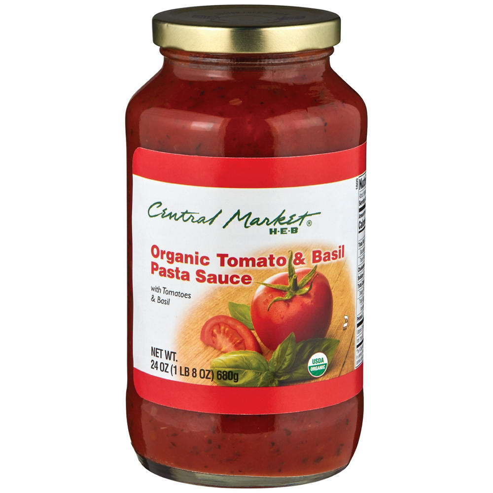 Central Market Organic Tomato & Basil Pasta Sauce, 24 oz