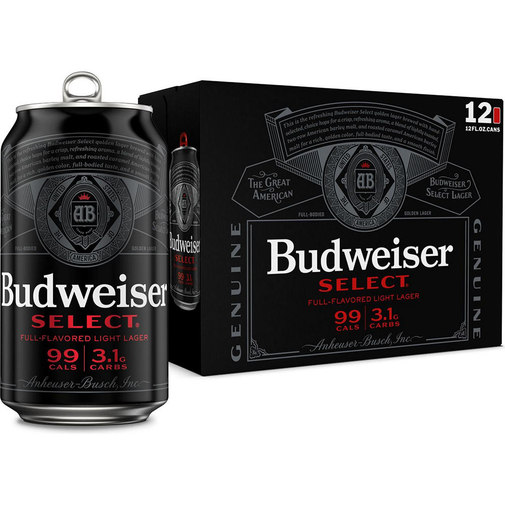 Budweiser Select Light Lager Beer, 12 pack, 12 oz