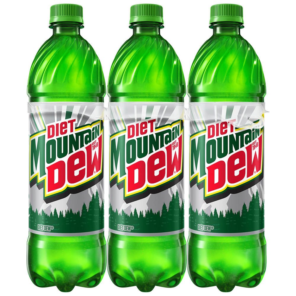 Mountain Dew Diet Citrus Soda Soft Drink 6 pk Bottles, 16.9 oz