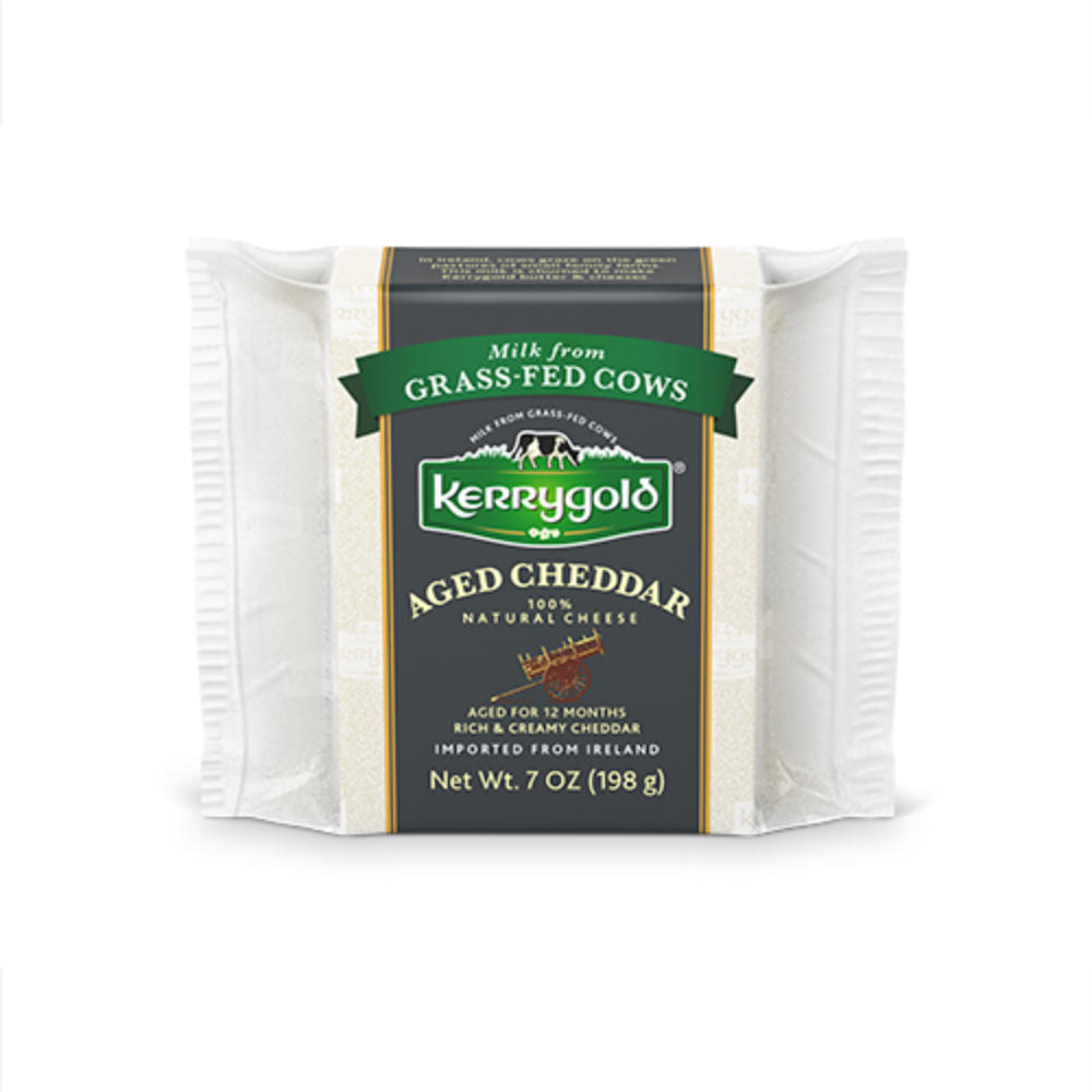 Kerrygold Grass-Fed Aged Irish Cheddar Cheese, 7 oz