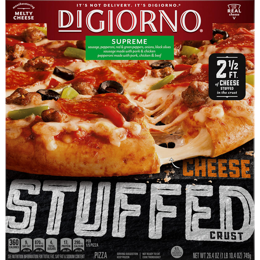 DiGiorno Cheese Stuffed Crust Supreme Frozen Pizza, 26.4 oz