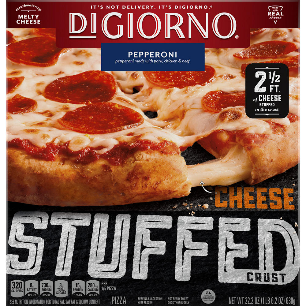 DiGiorno Pepperoni Stuffed Crust Frozen Pizza, 1.4 lb