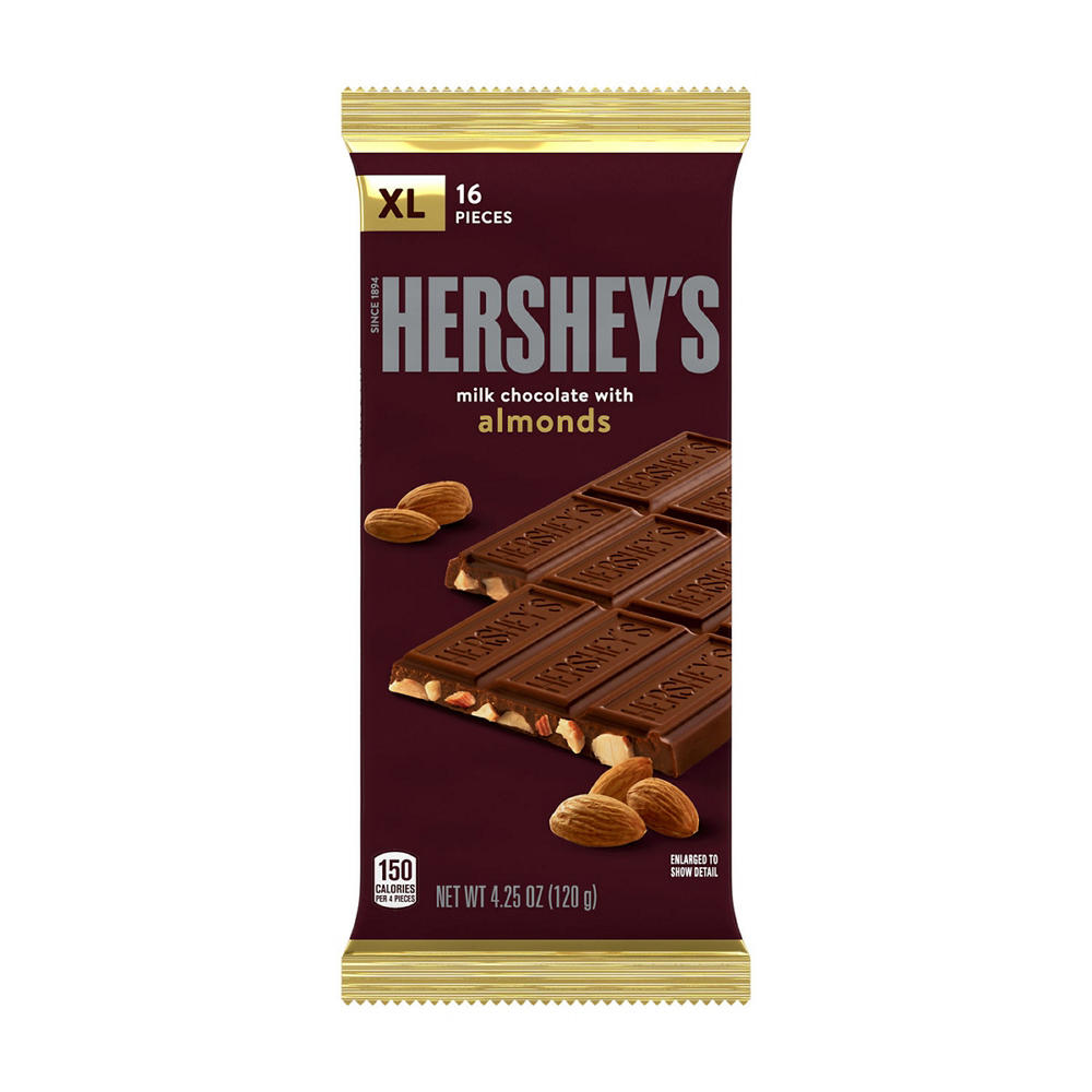 Hershey's Milk Chocolate with Almonds XL Candy Bar, 4.25 oz