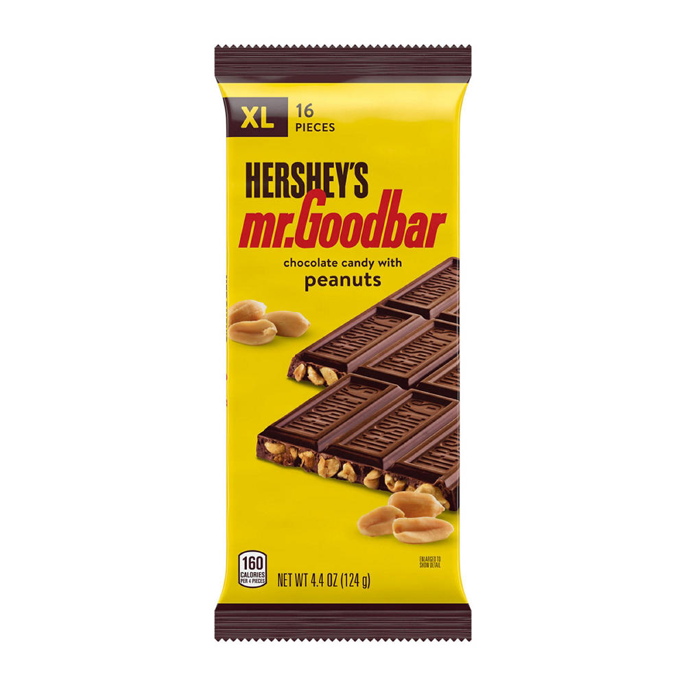 Hershey's Mr. Goodbar Chocolate with Peanuts XL Candy Bar, 16 pc, 4.4 oz