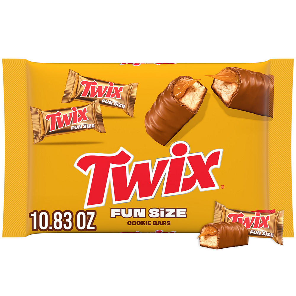 Twix Milk Chocolate Caramel Cookie Fun Size Candy Bars, 10.83 oz