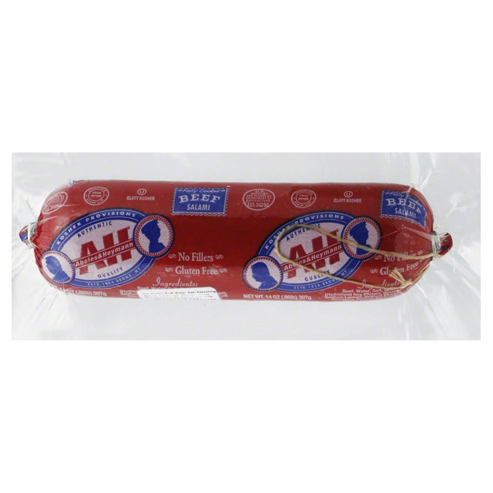 Abeles & Heymann Kosher Beef Salami, 14 oz