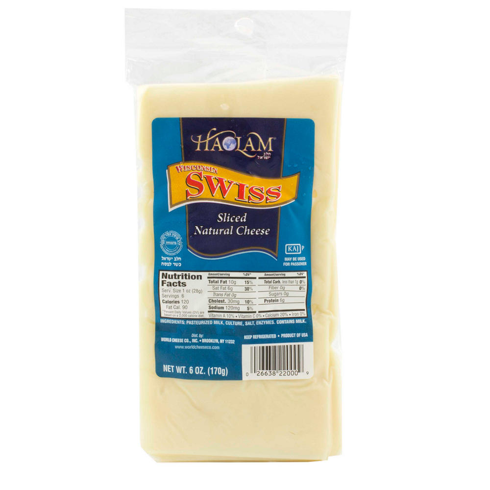 Haolam Wisconsin Natural Swiss Cheese, 6 oz
