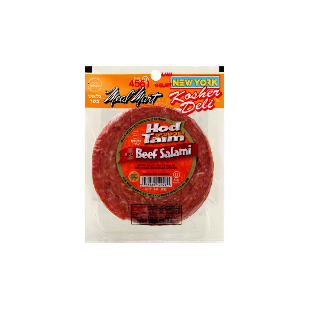 Meal Mart Kosher Sliced Beef Salami, 6 oz