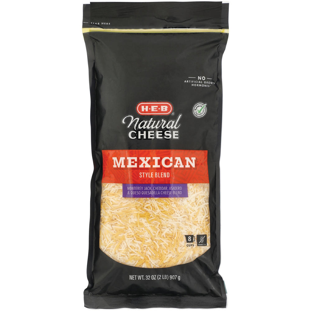 H-E-B Mexican Style Shredded Cheese Blend, 32 oz