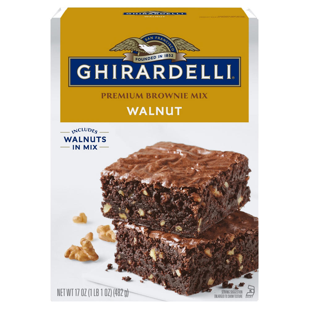Ghirardelli Premium Walnut Brownie Mix, 17 oz