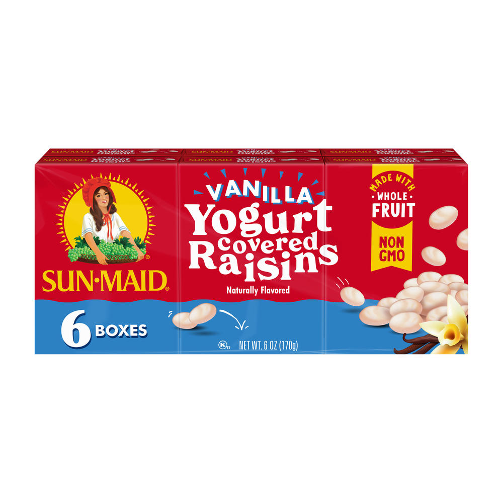 Sun-Maid Vanilla Yogurt Raisins, 6 ct