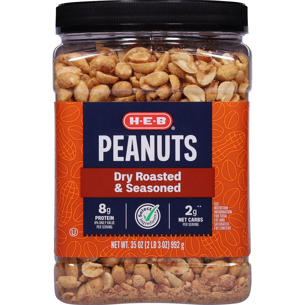 H-E-B Seasoned Dry Roasted Peanuts, 35 oz