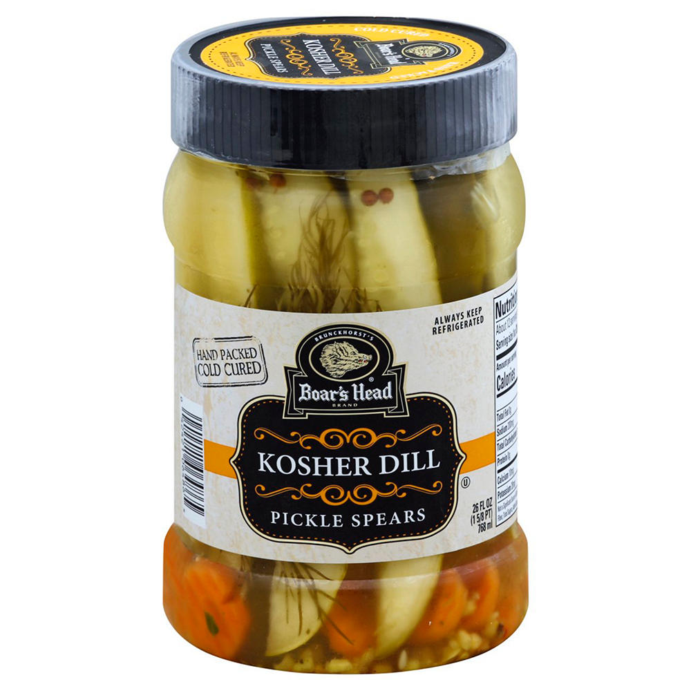 Boar's Head Kosher Dill Pickle Spears, 26 oz
