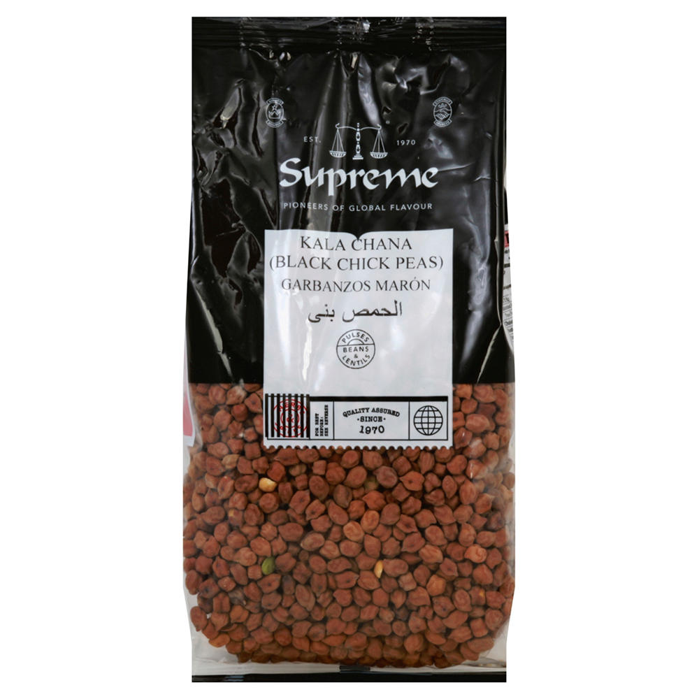 Supreme Kala Chana Black Chick Peas, 2 lbs