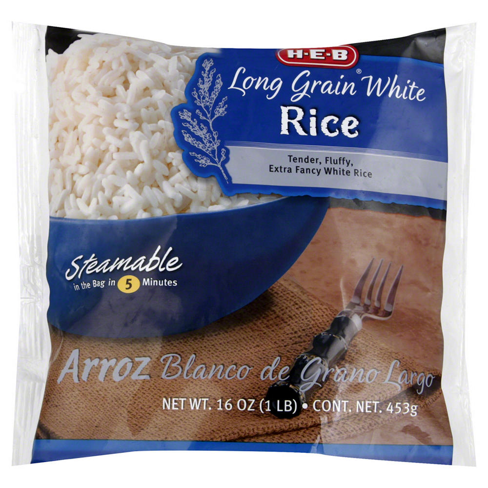 H-E-B Frozen Steamable Long Grain White Rice, 16 oz