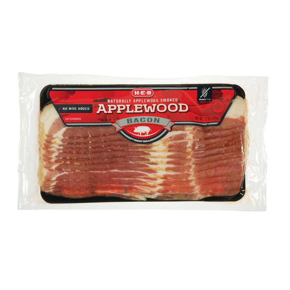 H-E-B Applewood Smoked Bacon, 12 oz