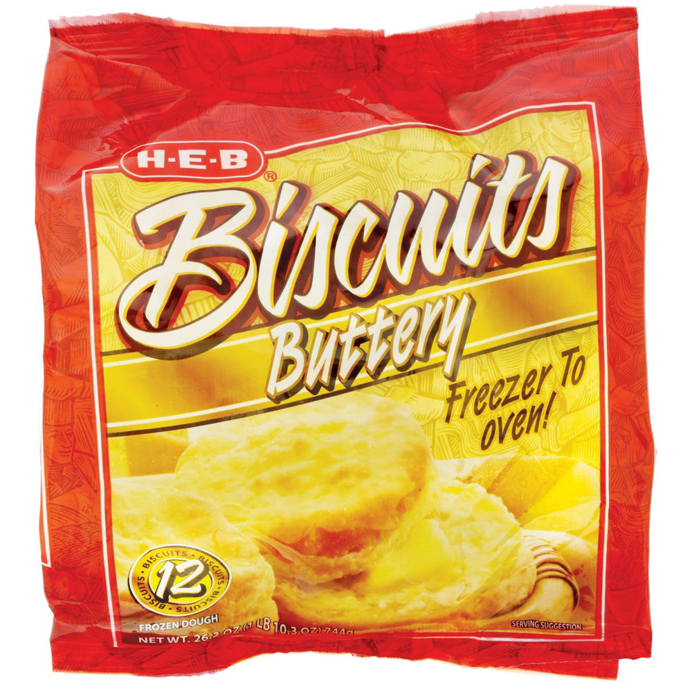 H-E-B Frozen Buttery Biscuits, 12 ct