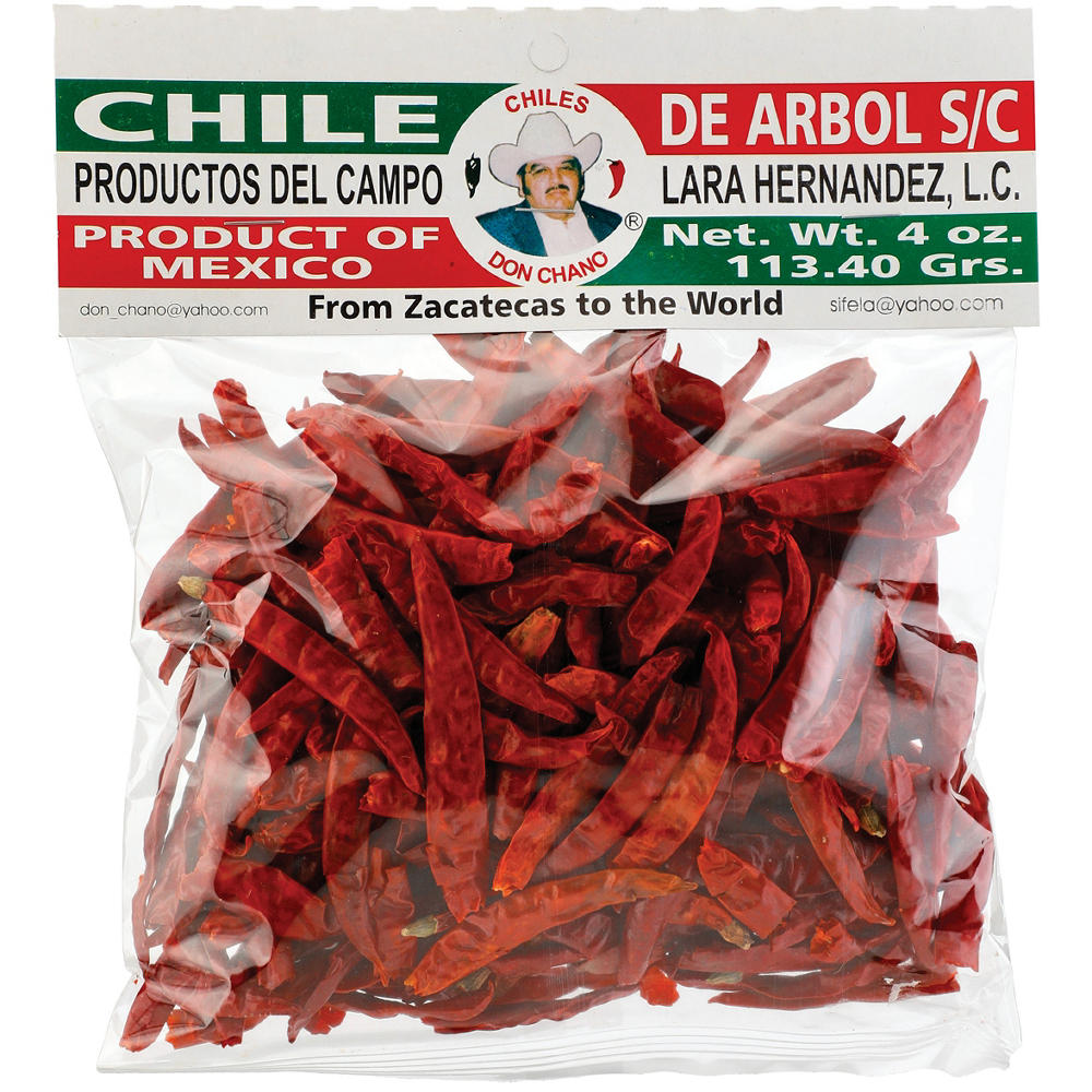 Productos Del Campo Lara Hernandez Chile Arbol, 4 oz