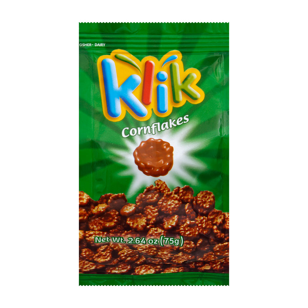 Klik Kosher Milk Chocolate Coated Cornflakes, 2.64 oz