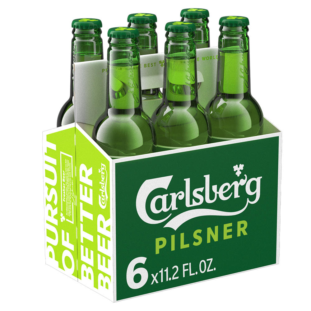 Carlsberg Pilsner Beer 6 pk Bottles, 11.2 oz