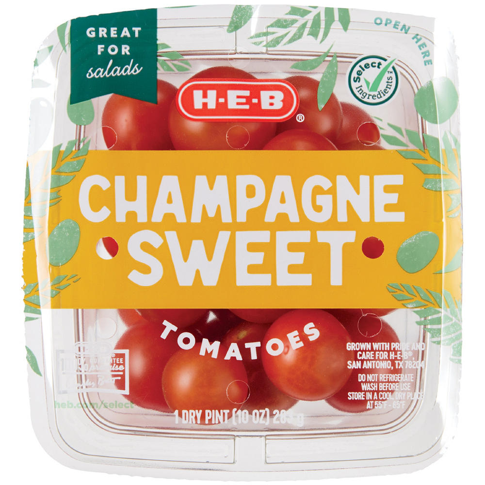 H-E-B Fresh Champagne Sweet Tomatoes, 1 Pint