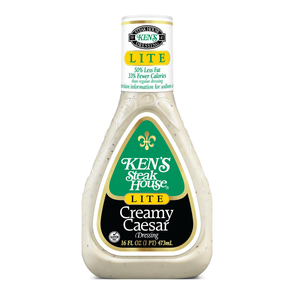 Ken's Steak House Lite Creamy Caesar Dressing, 16 oz