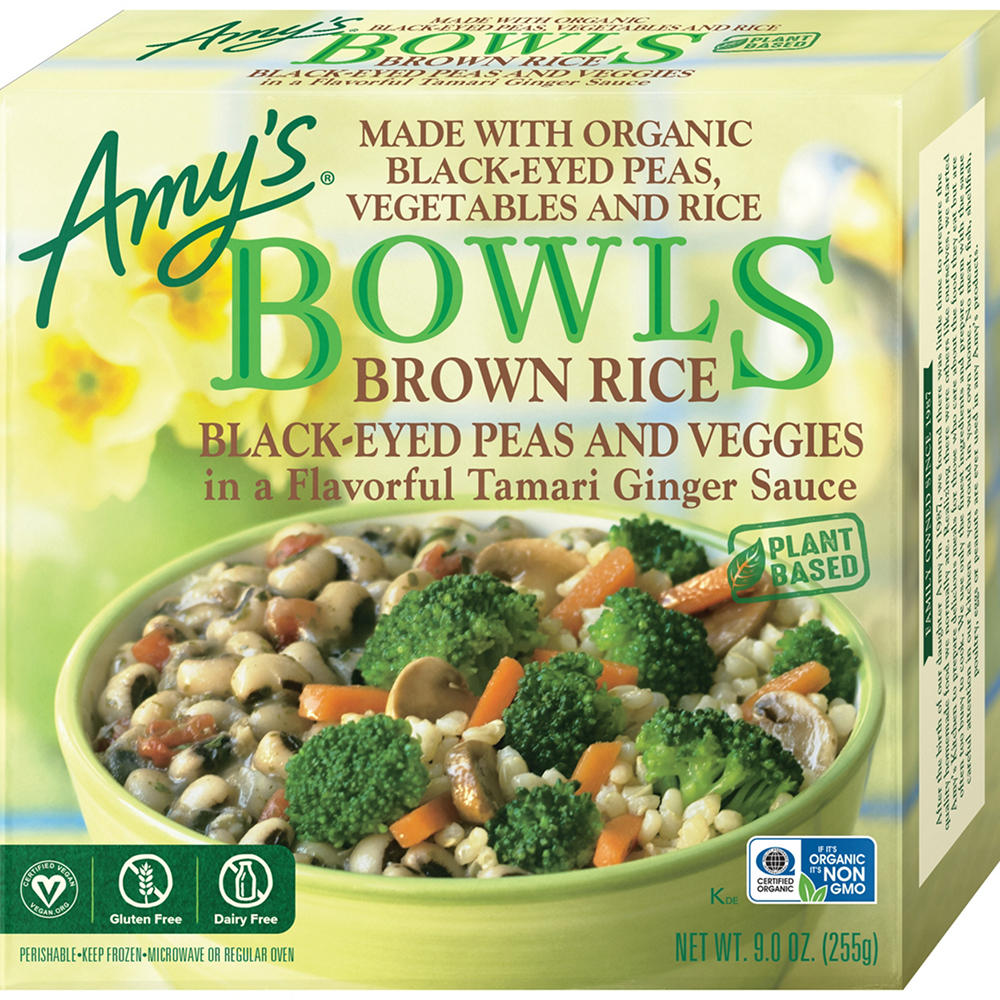 Amy's Gluten Free Black Eyed Peas, Veggies & Brown Rice Bowl, 9 oz