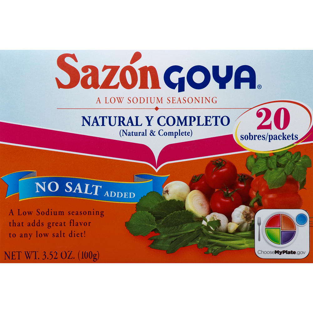 Goya Sazon Seasoning Packets - No Salt, 20 ct