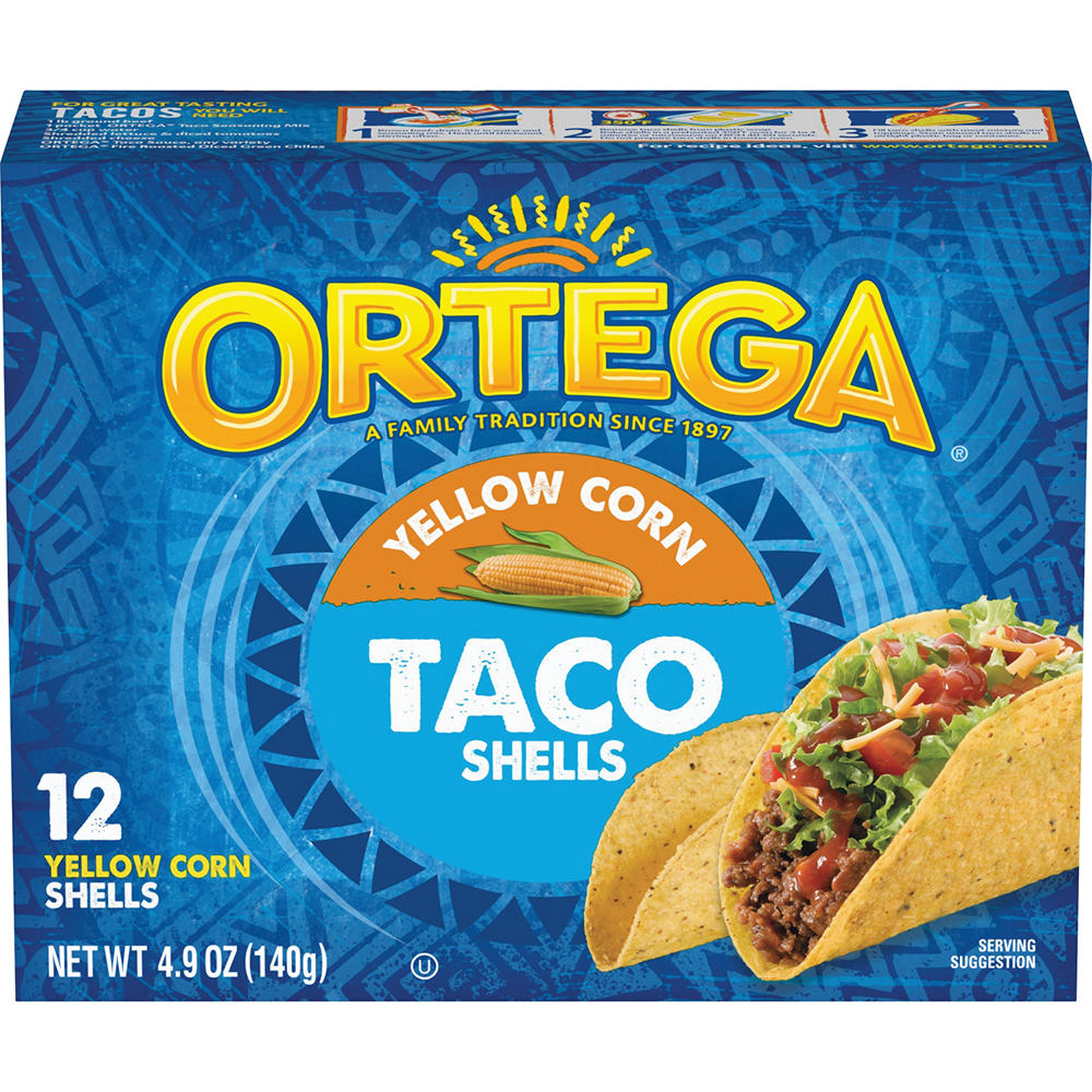 Ortega Yellow Corn Taco Shells, 12 ct