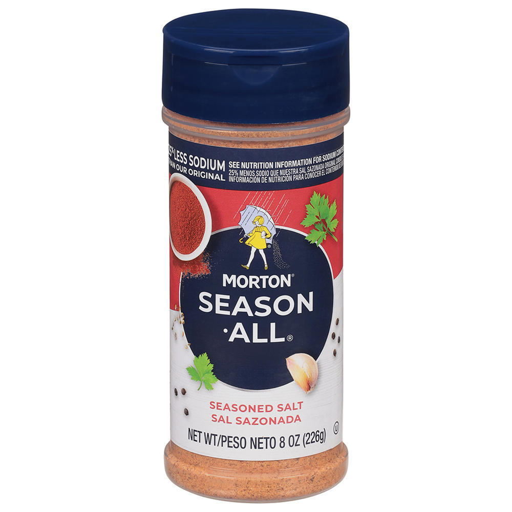 Morton Season-All Less Sodium Seasoned Salt, 8 oz