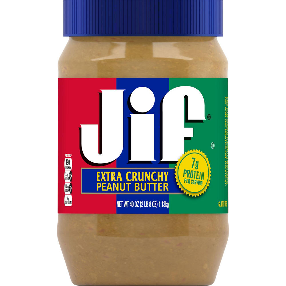 Jif Extra Crunchy Peanut Butter, 40 oz